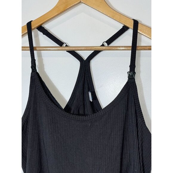 NWT Old Navy Maternity Ribbed Racerback Nursing Tank Top O Size Small in Green - Picture 2 of 8
